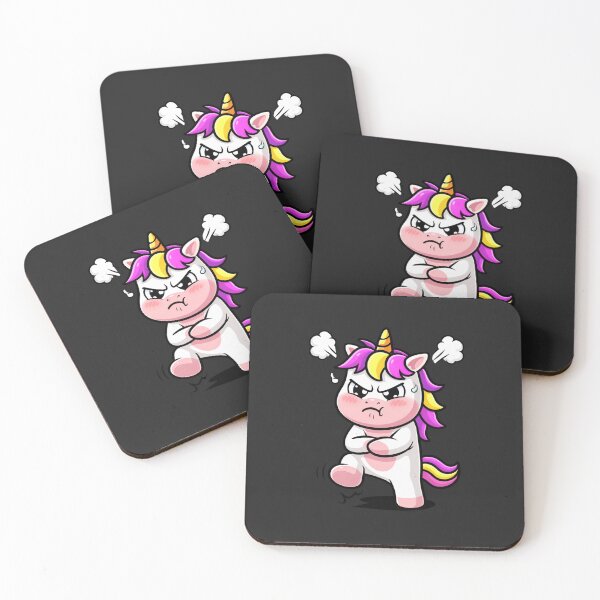 Item preview, Angry Monday Unicorn – Funny Grumpy Chibi Unicorn Mood Design designed and sold by ColorSplash123.