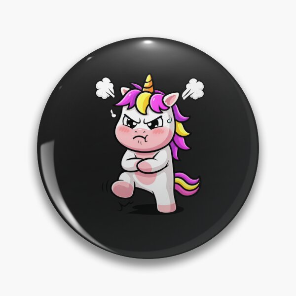 Item preview, Angry Monday Unicorn – Funny Grumpy Chibi Unicorn Mood Design designed and sold by ColorSplash123.