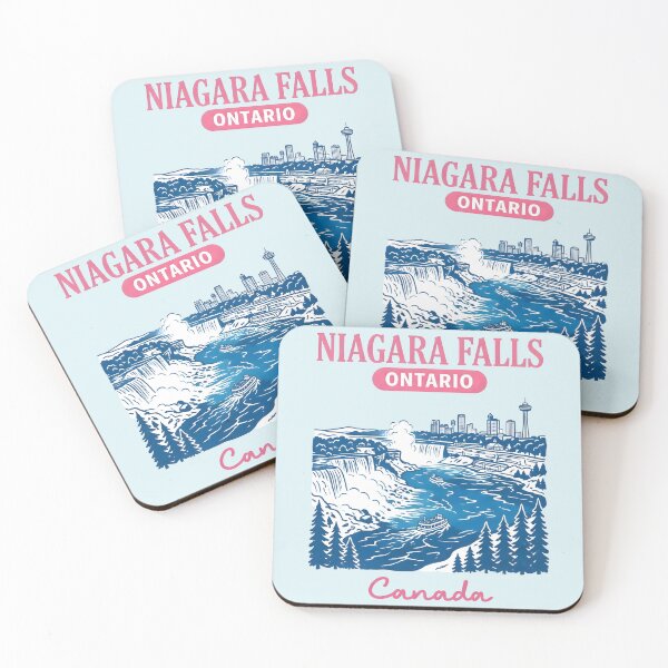 Item preview, Niagara Falls Ontario Canada Cute Pastel Landscape Cityscape designed and sold by HowToCanadian.