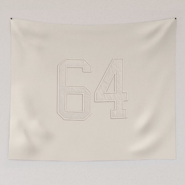 Item preview, Number 64 with realistic wrinkled texture – sporty style designed and sold by charlypicazo.