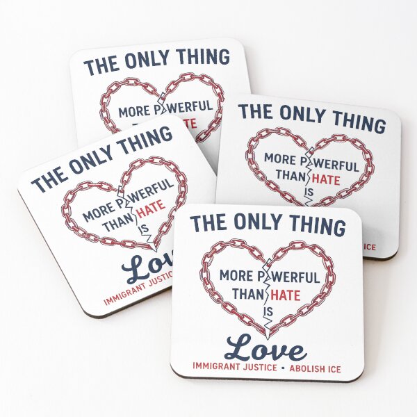 Item preview, The Only Thing More Powerful Than Hate Is Love ABOLISH ICE  designed and sold by Uglyandcute.