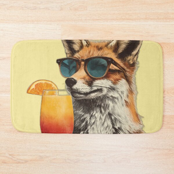 Item preview, Cool Fox with Sunglasses & Tequila Sunrise – Summer Cocktail Vibes designed and sold by Beachy Beasts.