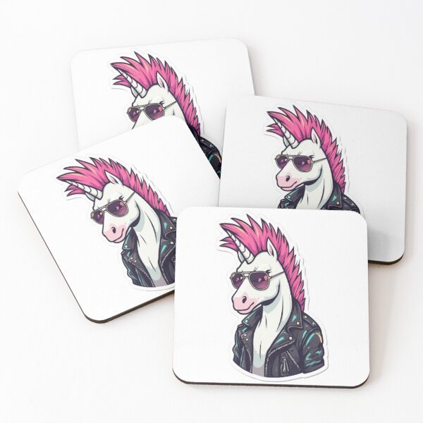 Item preview, Punk Unicorn - Retro 80s Rebel Rocker designed and sold by RetroRascalStudio.