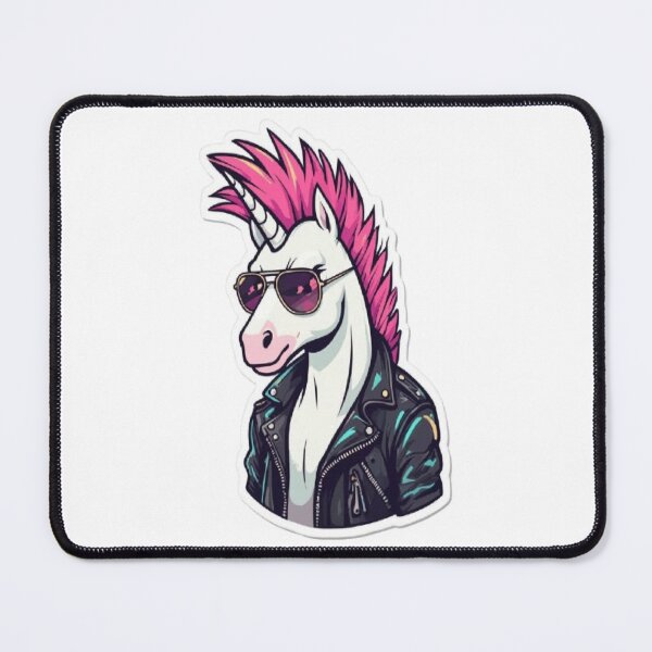 Item preview, Punk Unicorn - Retro 80s Rebel Rocker designed and sold by RetroRascalStudio.