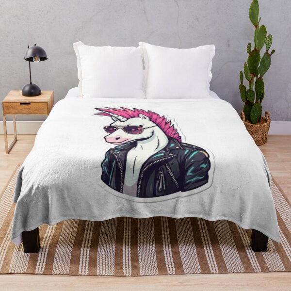 Item preview, Punk Unicorn - Retro 80s Rebel Rocker designed and sold by RetroRascalStudio.