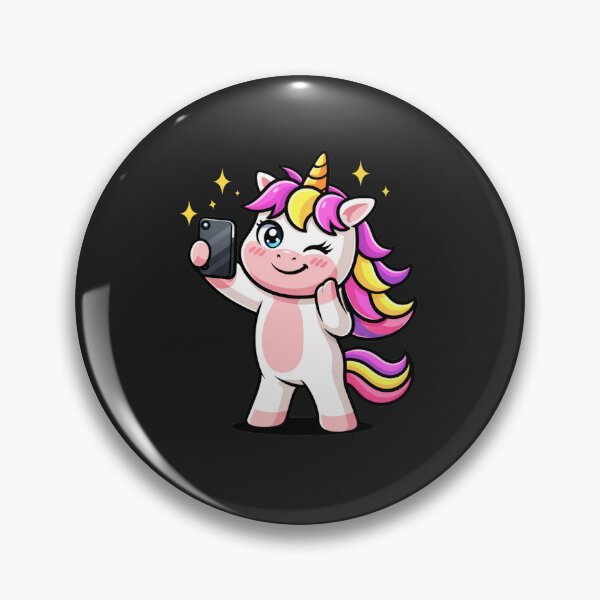Artikelvorschau, Selfie Queen Unicorn – Niedliches, freches Chibi-Einhorn-Ästhetikdesign entworfen und verkauft von ColorSplash123.