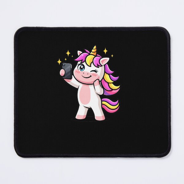 Item preview, Selfie Queen Unicorn – Cute Sassy Chibi Unicorn Aesthetic Design designed and sold by ColorSplash123.