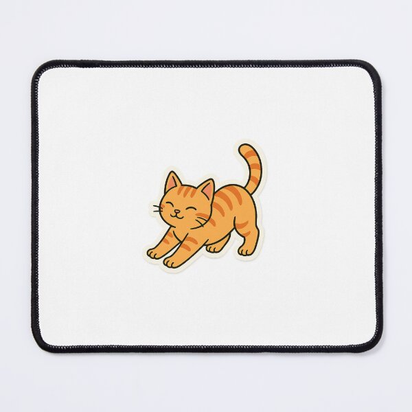 Item preview, Cute Little Orange Cat Stretching designed and sold by jensenlovescats.