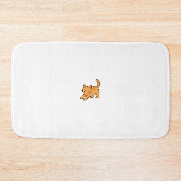 Item preview, Cute Little Orange Cat Stretching designed and sold by jensenlovescats.