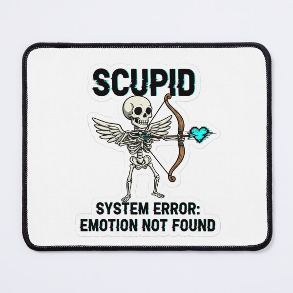 Item preview, Stupid Cupid – System Error Emotion Not Found | Dark Humor Skeleton Valentine Design designed and sold by Forestfrost.