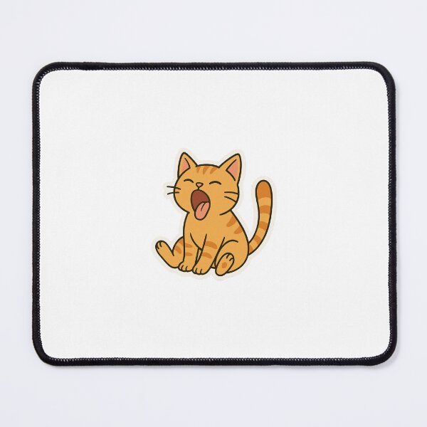 Item preview, Little Orange Cat Yawning designed and sold by jensenlovescats.