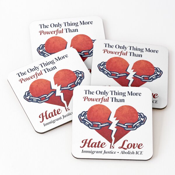 Item preview, The Only Thing More Powerful Than Hate Is Love ABOLISH ICE  designed and sold by Uglyandcute.