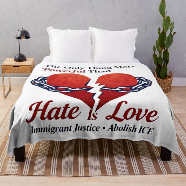 Item preview, The Only Thing More Powerful Than Hate Is Love ABOLISH ICE  designed and sold by Uglyandcute.