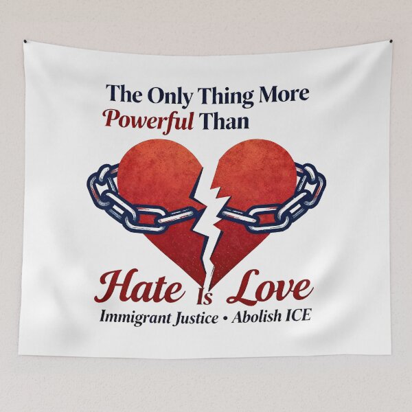 Item preview, The Only Thing More Powerful Than Hate Is Love ABOLISH ICE  designed and sold by Uglyandcute.