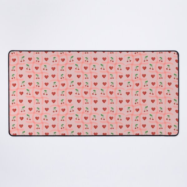 Item preview, Cherry Hearts Gingham pattern designed and sold by RoseCollectif.