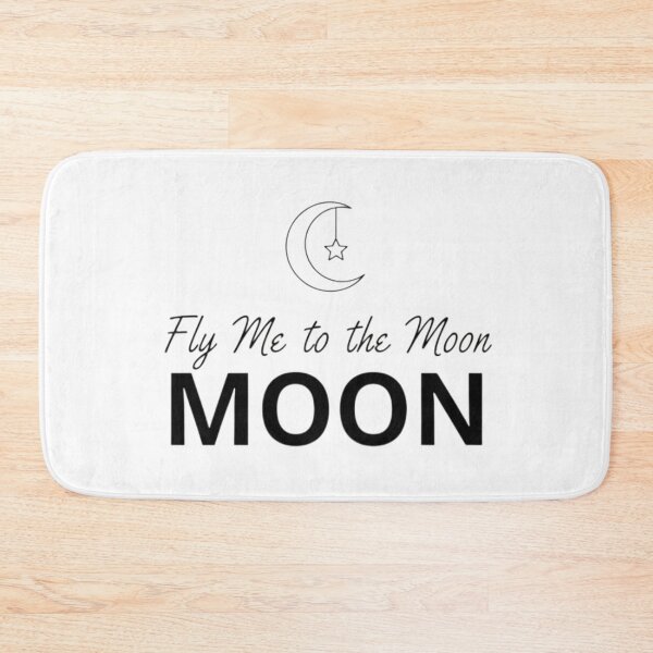 Item preview, "Fly Me to the Moon: Elegant Script and Bold Typography with Crescent Moon Art" designed and sold by Blue Bird  Designs.