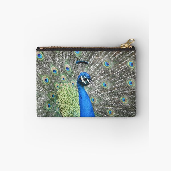 Item preview, Peacock side view showing off his fan-shaped tail feathers designed and sold by TwistedClassics.