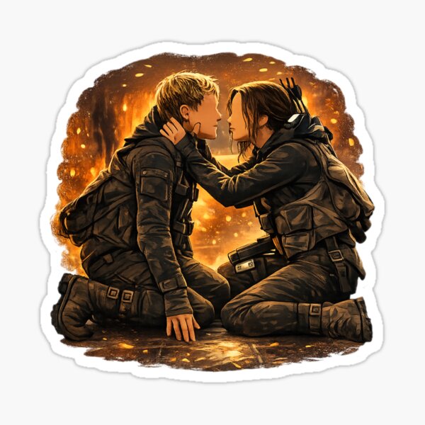 Katniss Everdeen and Peeta Mellark Sticker