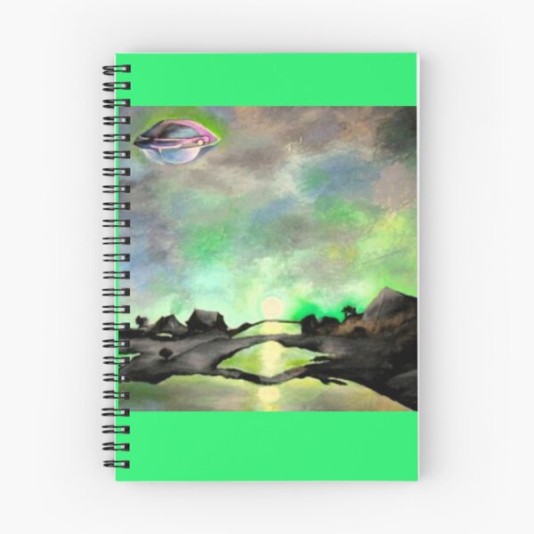 Item preview, UFO hovers over dormant landscape designed and sold by WranaWoda.