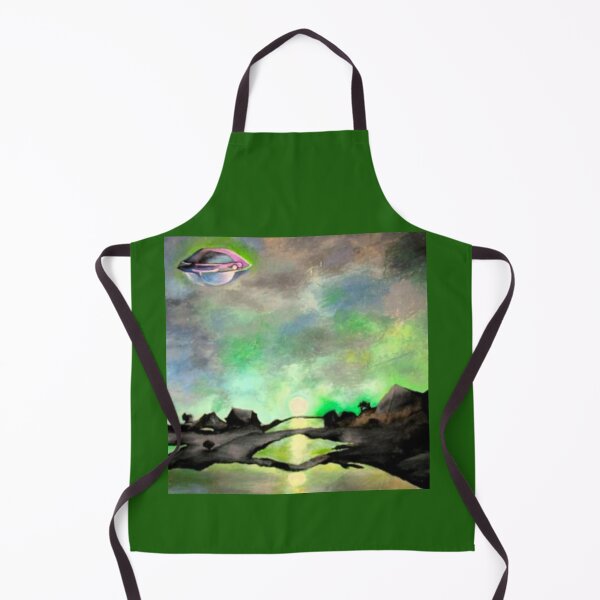 Item preview, UFO hovers over dormant landscape designed and sold by WranaWoda.