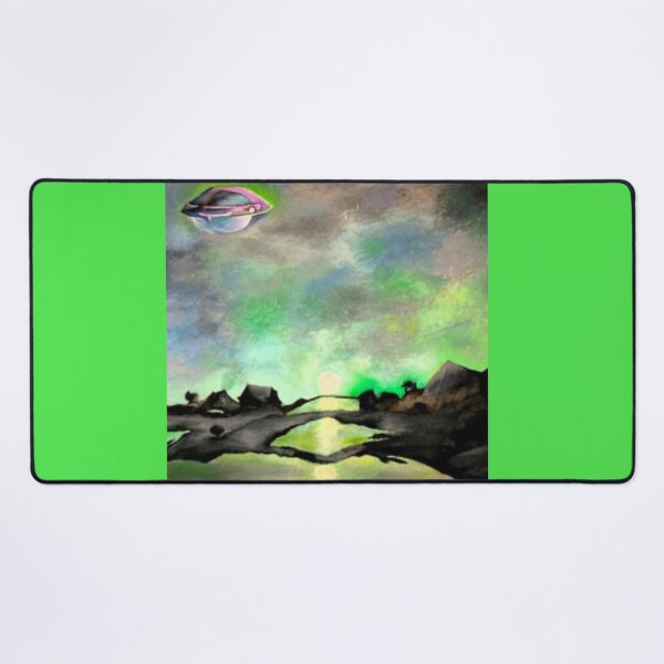 Item preview, UFO hovers over dormant landscape designed and sold by WranaWoda.
