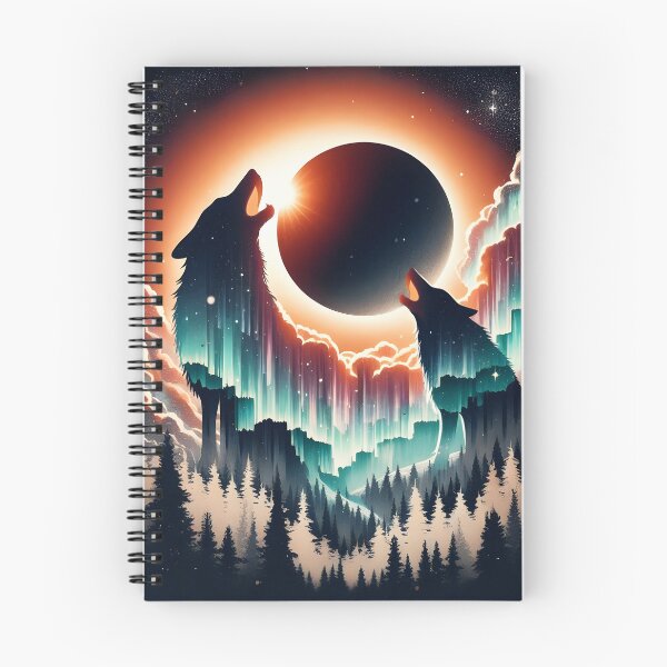 Item preview, Layered Northern Lights Wolf, Ai Generated Art   designed and sold by ACC .
