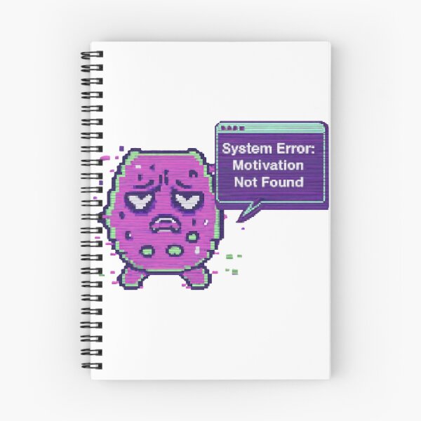 Item preview, System Error: Motivation Not Found | Funny Glitch Pixel Art Design designed and sold by Forestfrost.