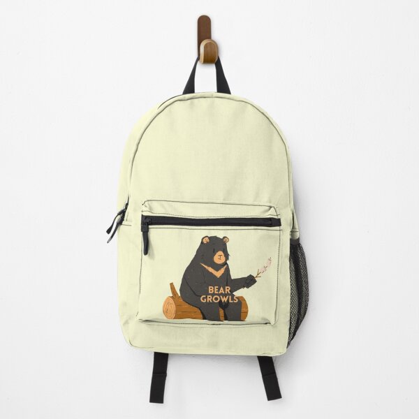 Item preview, The Bear Says Growl - Cute Grizzly Sound Onomatopoeia - Woodland Nursery & Mountain Adventure Art designed and sold by Surabhi Jain.