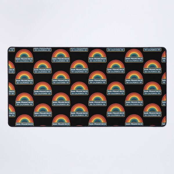 Item preview, San Francisco California - Retro Sunset Rainbow Badge designed and sold by Shape Snip Studio.