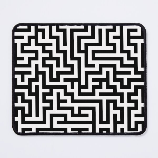 Item preview, 60's Retro Op Art Maze Pattern in Black and White designed and sold by MellowCat.