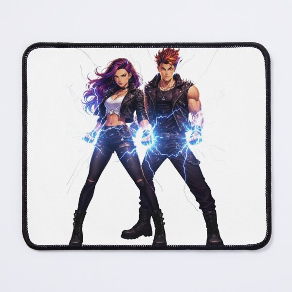 Item preview, Rebel Lightning Duo - Electrifying Anime Punk Style designed and sold by Skully-Studio.