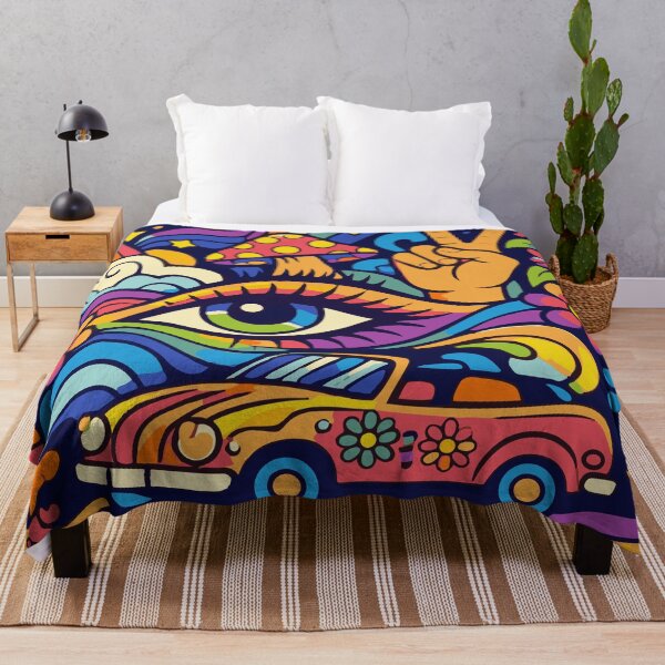 Item preview, Retro Psychedelic 70s Groovy Summer - Peace and Love Hippie Art designed and sold by Far Out Goods.