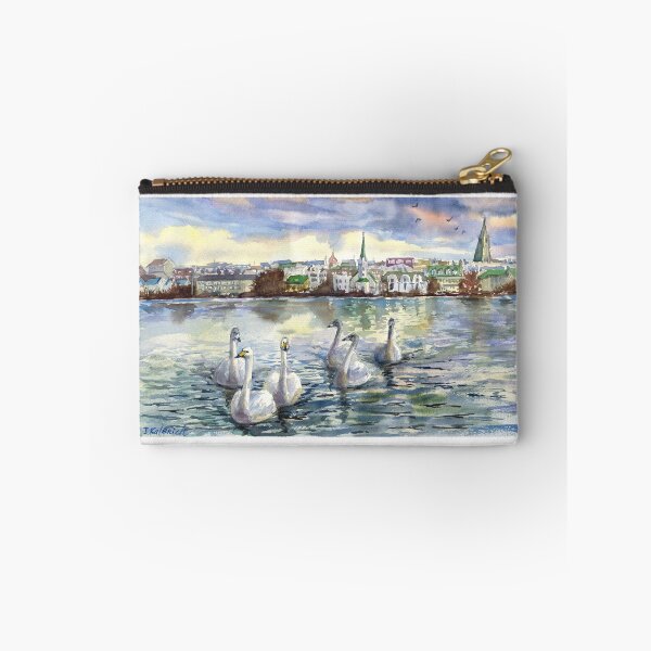 Item preview, Reykjavik view. Iceland watercolor paimting designed and sold by Colibri77.