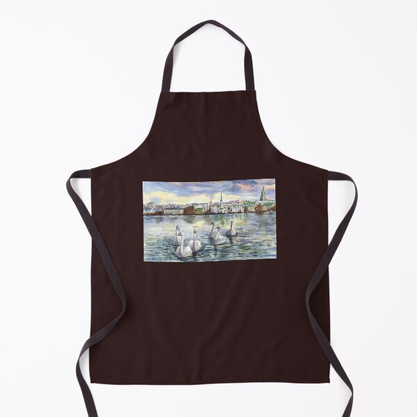 Item preview, Reykjavik view. Iceland watercolor paimting designed and sold by Colibri77.