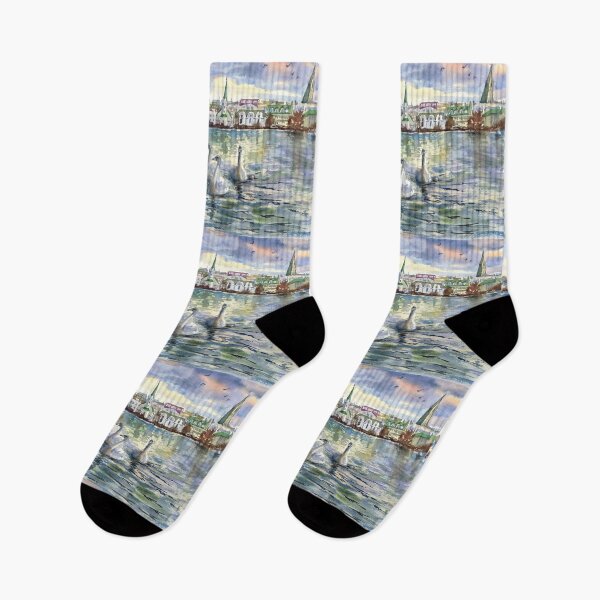 Item preview, Reykjavik view. Iceland watercolor paimting designed and sold by Colibri77.