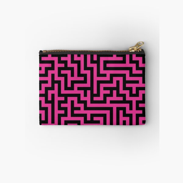 Item preview, 60's Retro Op Art Maze Pattern in Hot Pink and Black designed and sold by MellowCat.