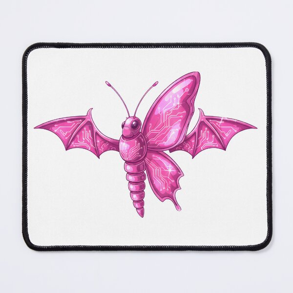 Item preview, Cyber Y2K Pink Chrome Bat Butterfly designed and sold by Kvarny.