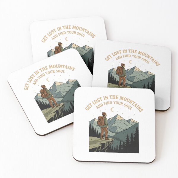 Item preview, Get Lost In The Mountains - Retro Hiker & Starry Night Scene designed and sold by Nomadic-Prints.