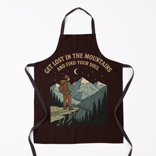 Item preview, Get Lost In The Mountains - Retro Hiker & Starry Night Scene designed and sold by Nomadic-Prints.