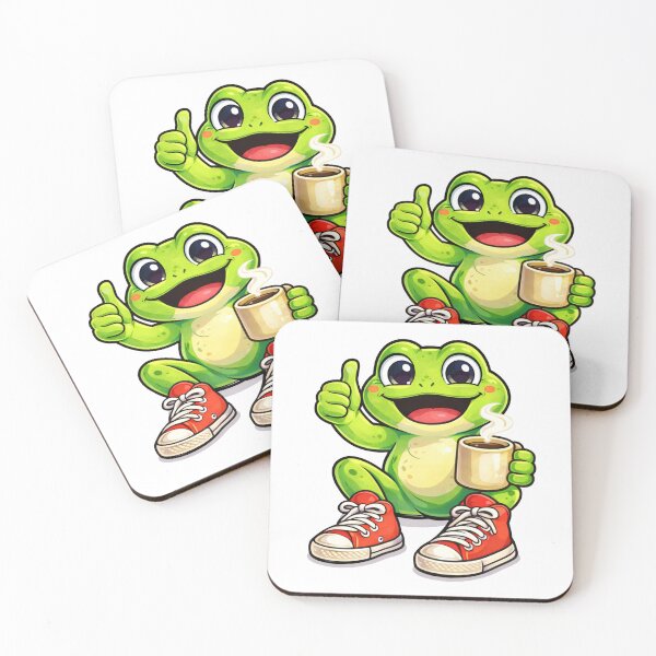 Item preview, Coffee First, Croak Later frog illustration sticker designed and sold by It's Bro Brand ★ ★ ★ ★ ★.
