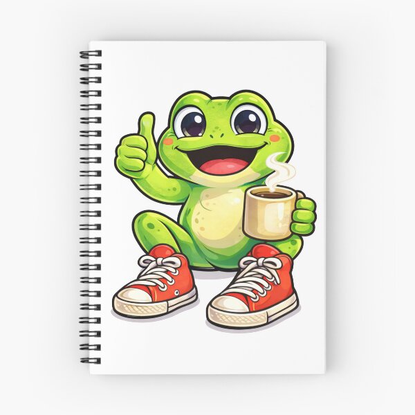 Item preview, Coffee First, Croak Later frog illustration sticker designed and sold by It's Bro Brand ★ ★ ★ ★ ★.
