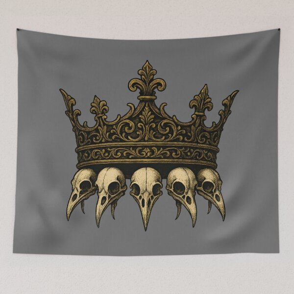 Item preview, Golden Gothic Crown With Raven Skulls designed and sold by Shoot-The-Moon.