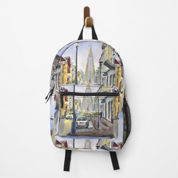 Item preview, Reykjavik view. Iceland watercolor paimting designed and sold by Colibri77.
