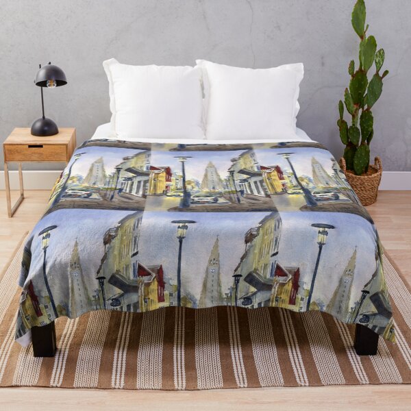 Item preview, Reykjavik view. Iceland watercolor paimting designed and sold by Colibri77.