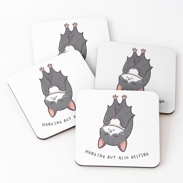 Item preview, Hanging But Also Resting – Cute Sleepy Bat Design designed and sold by GreenArtMA.