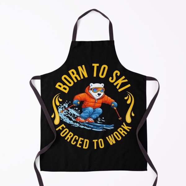 Item preview, Born To Ski Forced To Work Funny Skiing Bear Shirt designed and sold by M.Store.