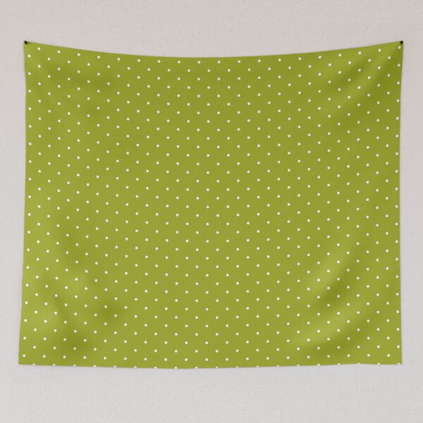 Aperçu de l'œuvre Motif à pois vert citron et blanc créée et vendue par RishabhArts1.