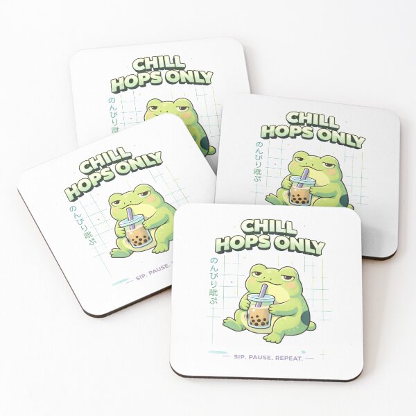 Item preview, Chill Hops Only – Cute Frog Bubble Tea Kawaii Aesthetic Design designed and sold by Snackwear Apparel.
