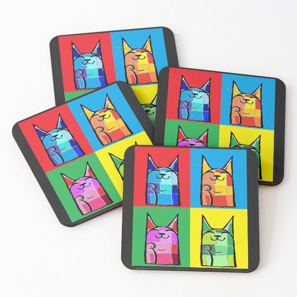 Item preview, kittens cat pop art 123 kitty 123 fun  designed and sold by LowEndGraphics.