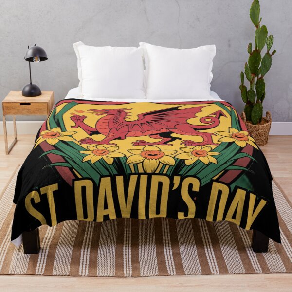 Item preview, St. David's Day Welsh Red Dragon Shield – Heraldic Daffodil Crest   designed and sold by Midnight Veil Designs.